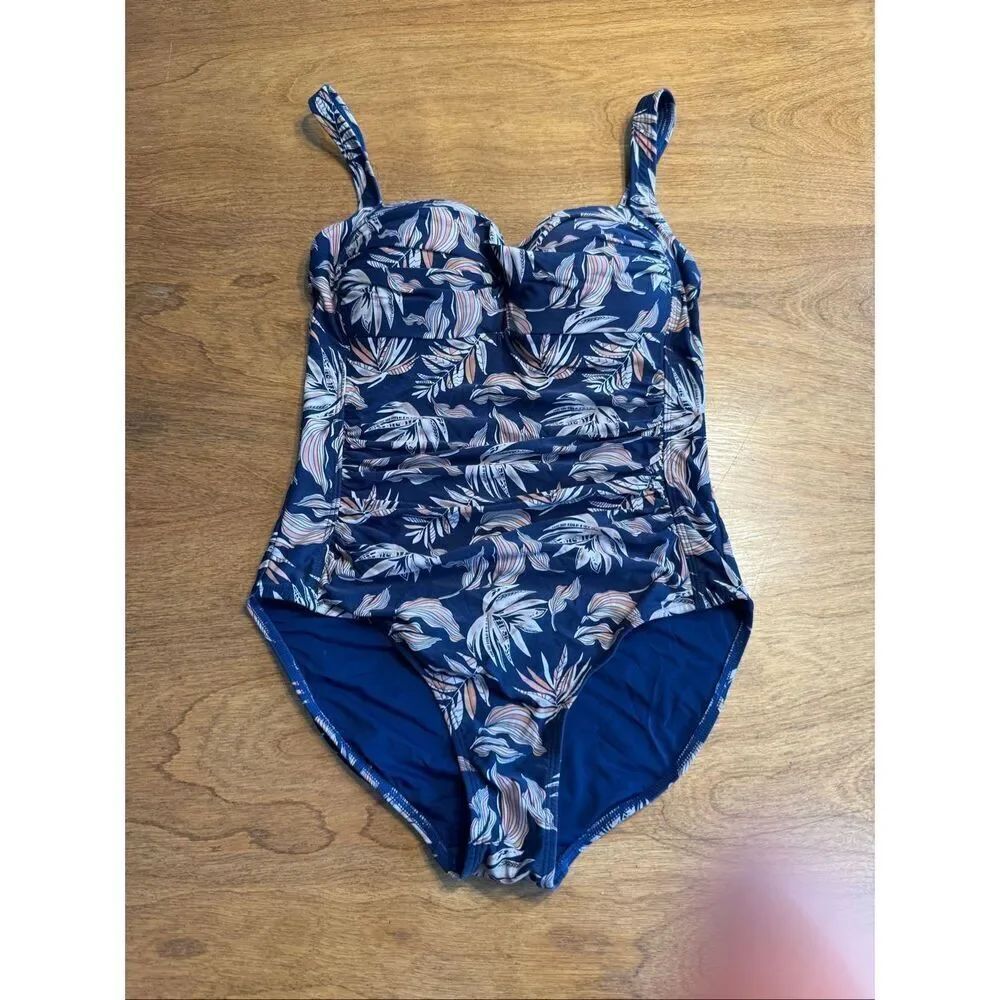 NipTuck Swim Women's Multi Fit Cup Palm Leaf One Piece Swimsuit Multicolor Small
